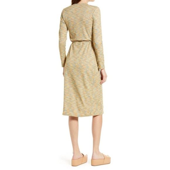 LISA SAYS GAH Lucille Long Sleeve Wrap Midi Dress in Flame Women's Size XS - Picture 3 of 13